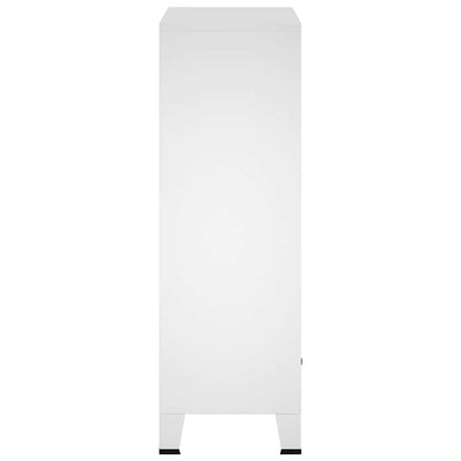 Industrial Wardrobe White 67x35x107 cm Steel