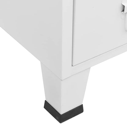 Industrial Wardrobe White 67x35x107 cm Steel