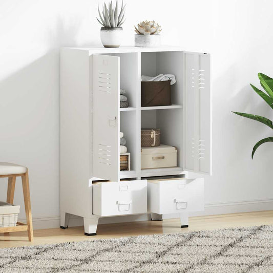 Industrial Wardrobe White 67x35x107 cm Steel