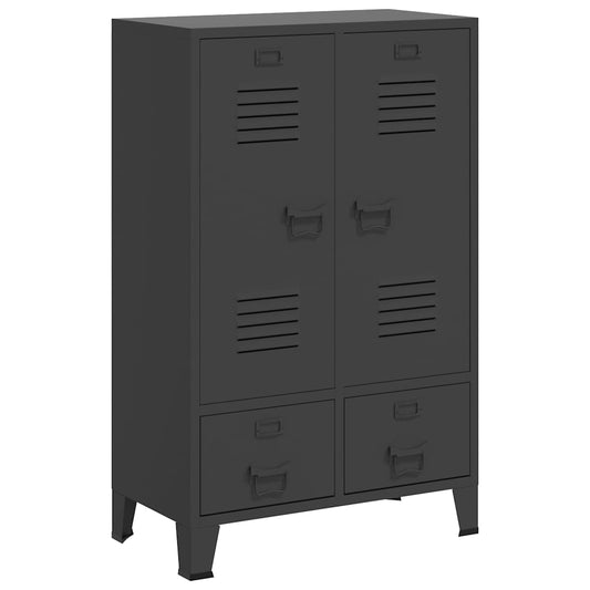 339612 vidaXL Industrial Wardrobe Anthracite 67x35x107 cm Steel