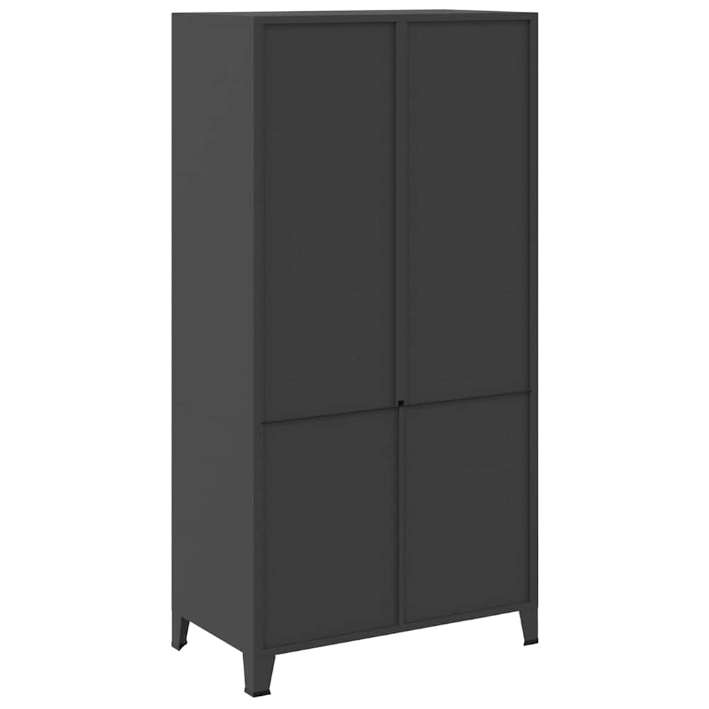 339613 vidaXL Industrial Wardrobe Black 90x50x180 cm Metal