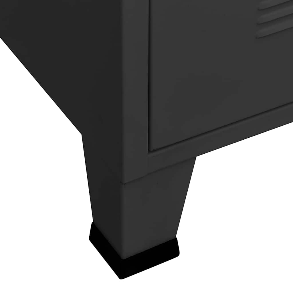 339613 vidaXL Industrial Wardrobe Black 90x50x180 cm Metal