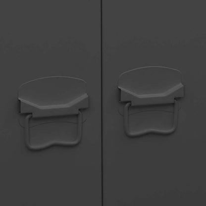 339613 vidaXL Industrial Wardrobe Black 90x50x180 cm Metal