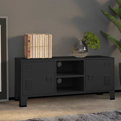 TV Cabinet | Black | Metal | Medium | TV Cabinet | Rectangular