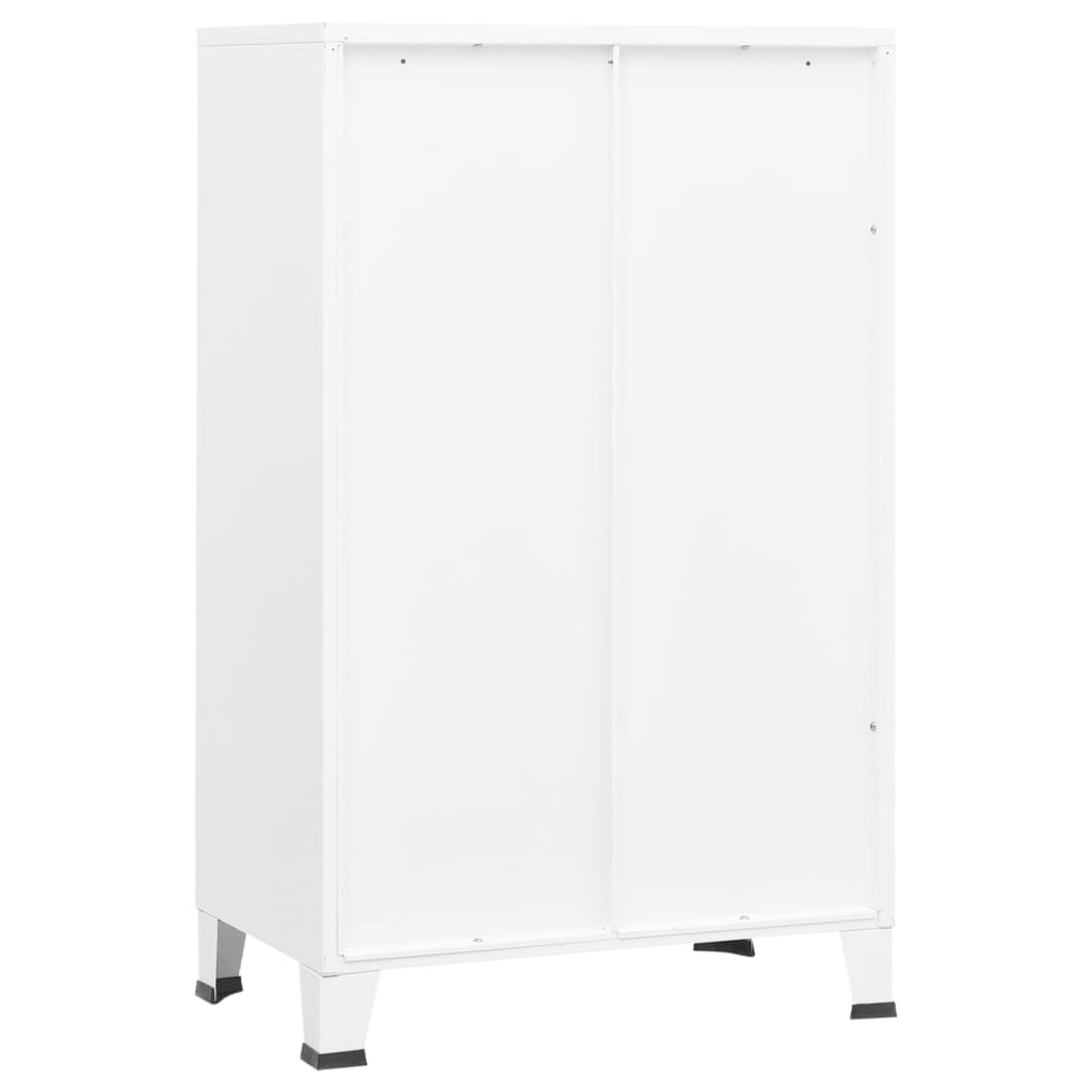 Industrial Storage Chest White Metal