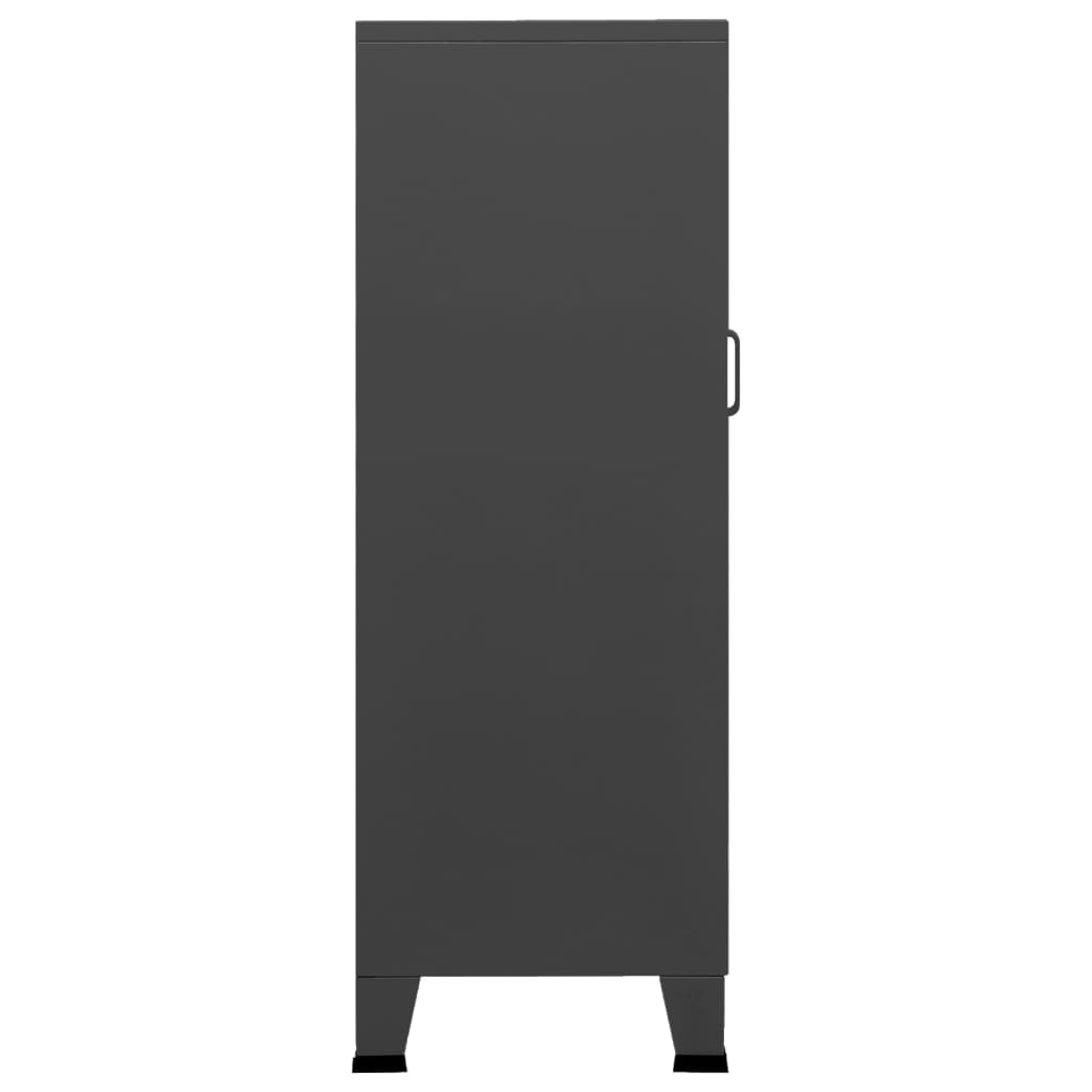 Storage Chest | Anthracite | Metal | 70 x 40 x 115 cm | Doors