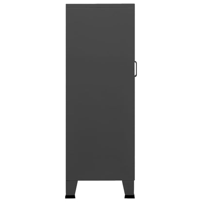 Storage Chest | Anthracite | Metal | 70 x 40 x 115 cm | Doors