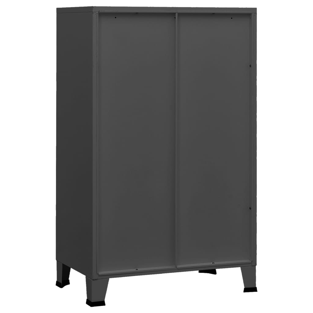 Storage Chest | Anthracite | Metal | 70 x 40 x 115 cm | Doors
