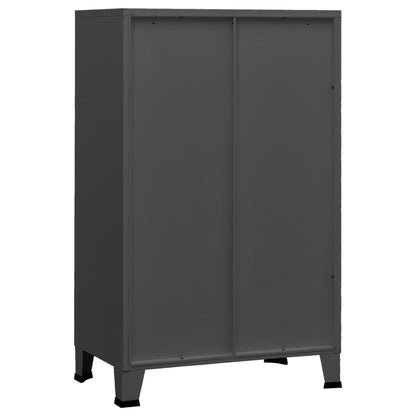 Storage Chest | Anthracite | Metal | 70 x 40 x 115 cm | Doors