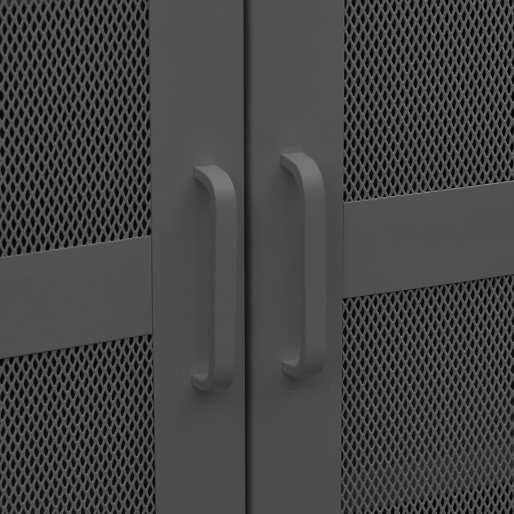 Storage Chest | Anthracite | Metal | 70 x 40 x 115 cm | Doors