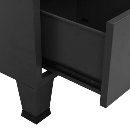 Storage Chest | Anthracite | Metal | 70 x 40 x 115 cm | Doors