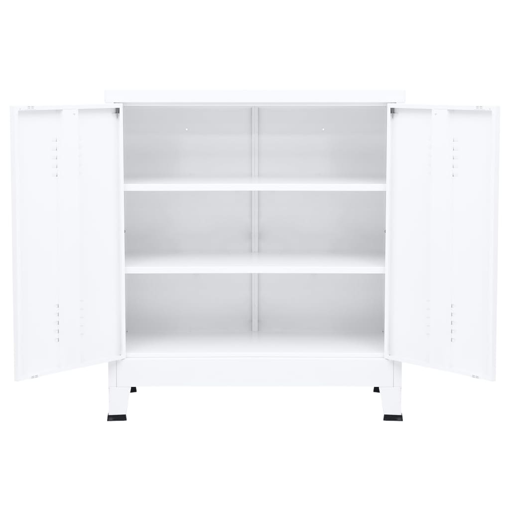 Storage Chest | White | Steel | Medium | Storage Chest | Rectangular
