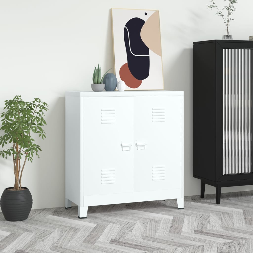 Storage Chest | White | Steel | Medium | Storage Chest | Rectangular