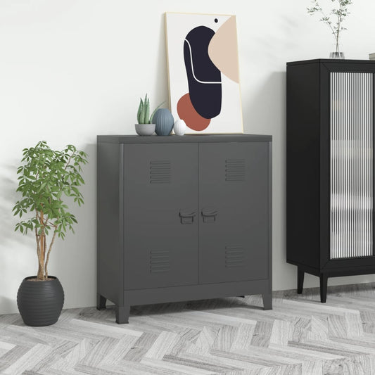 Industrial Storage Chest Anthracite Steel