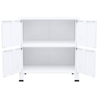 Industrial Storage Chest White 75x40x80 cm Steel