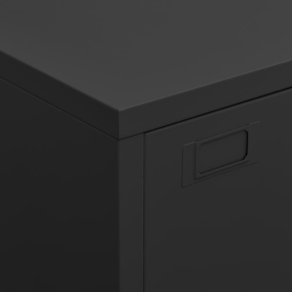Industrial Storage Chest Black 75x40x115 cm Metal