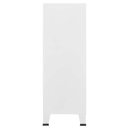 Industrial Storage Chest White 75x40x115 cm Metal