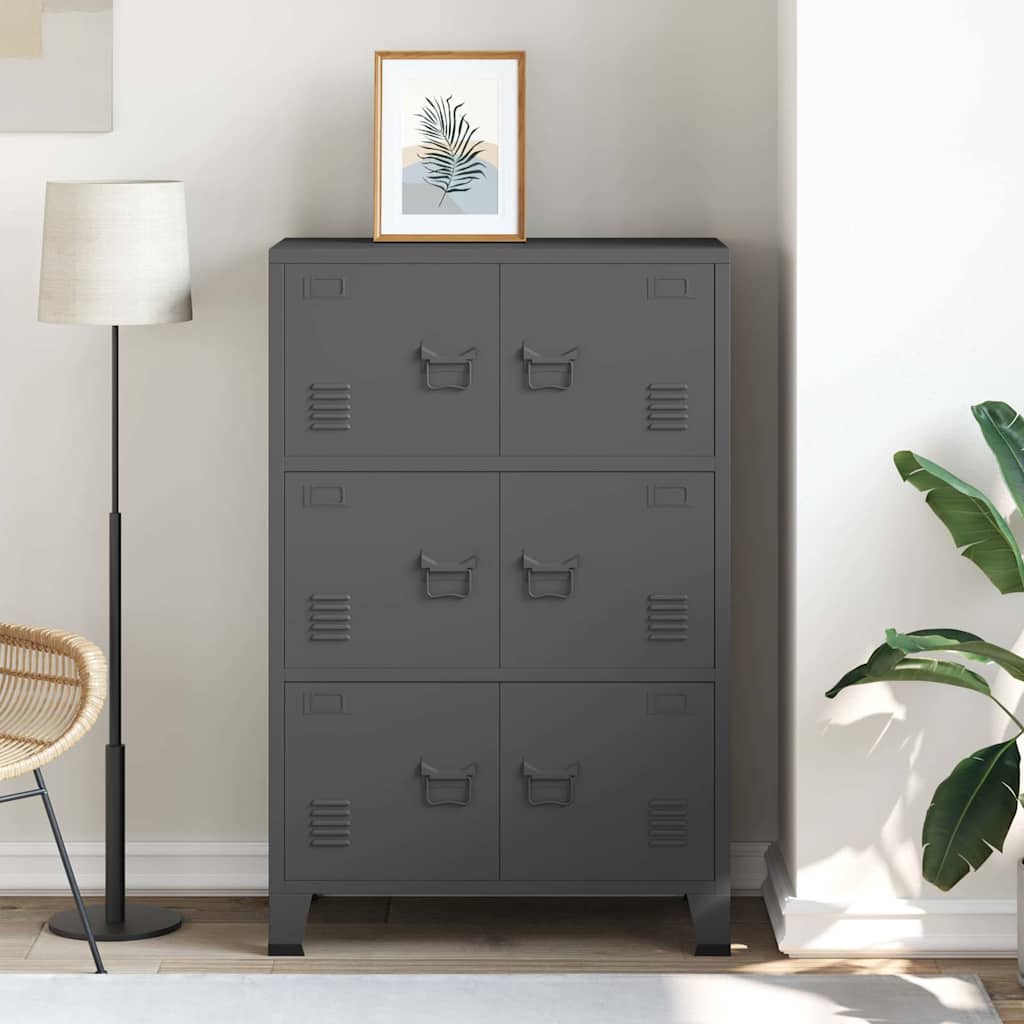 Industrial Storage Chest Anthracite 75x40x115 cm Metal