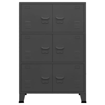 Industrial Storage Chest Anthracite 75x40x115 cm Metal