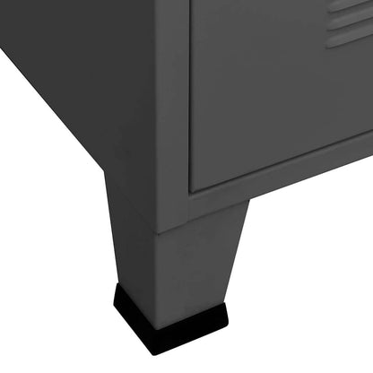 Industrial Storage Chest Anthracite 75x40x115 cm Metal