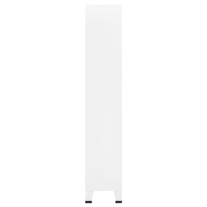 Industrial Bookshelf White 80x32x180 cm Steel