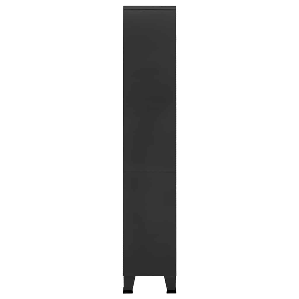 Industrial Bookshelf Anthracite 80x32x180 cm Steel