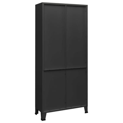 Industrial Bookshelf Anthracite 80x32x180 cm Steel