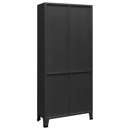 Industrial Bookshelf Anthracite 80x32x180 cm Steel