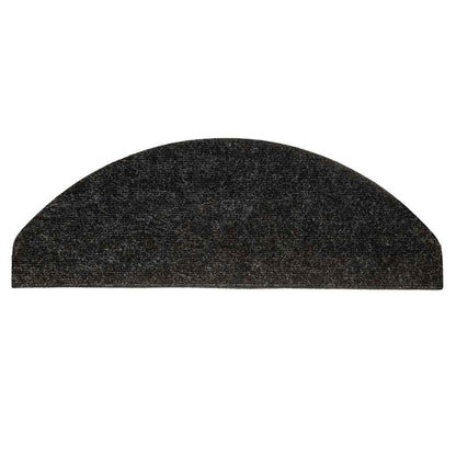 Stair Mats Self-adhesive 15 pcs 56x17x3 cm Black