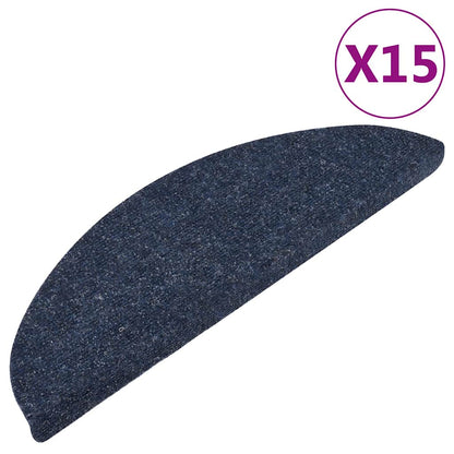 Stair Mats Self-adhesive 15 pcs 56x17x3 cm Blue