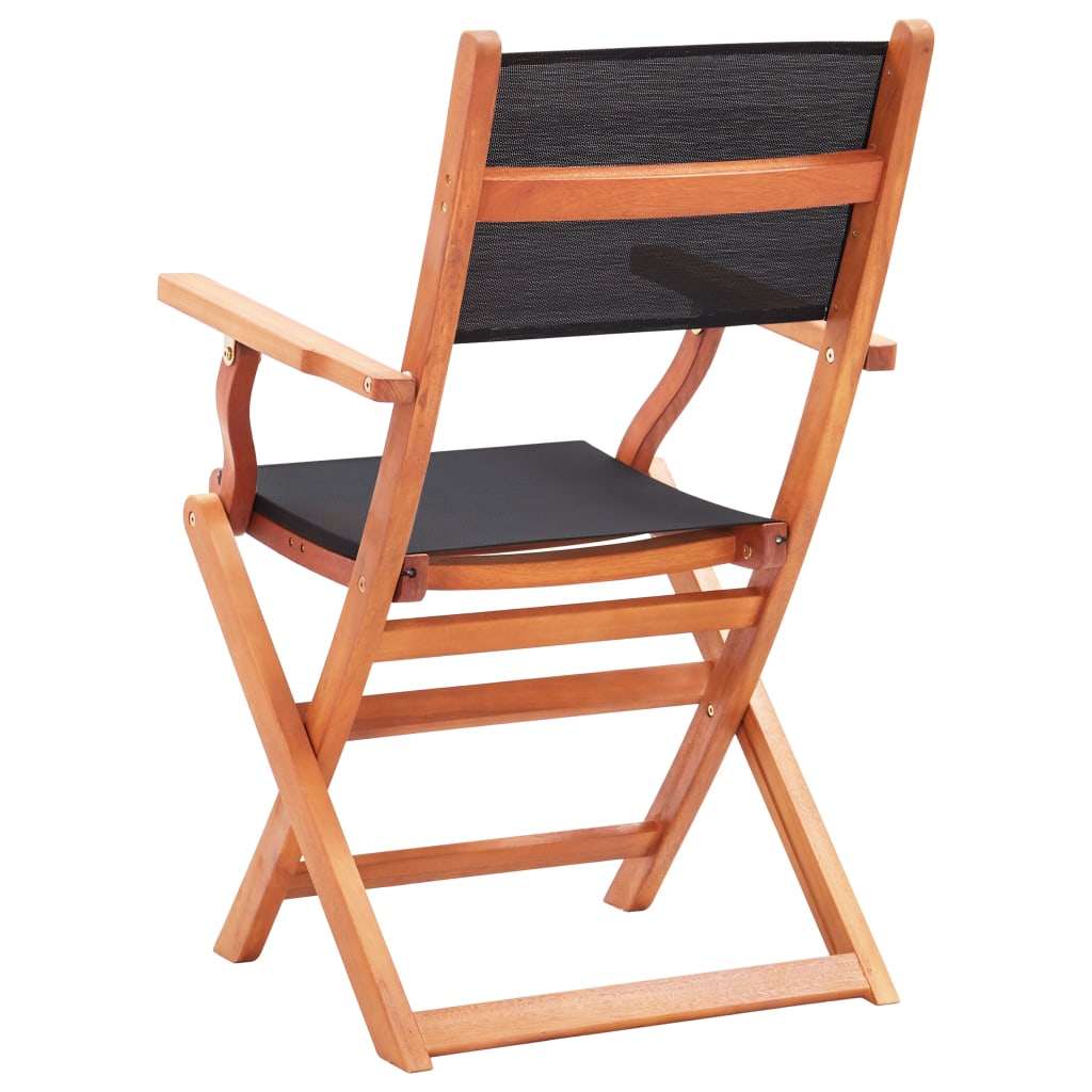 Garden Chair | Set of 6 | Black and natural