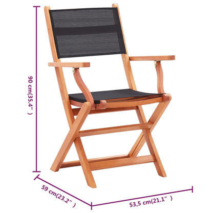 Garden Chair | Set of 6 | Black and natural