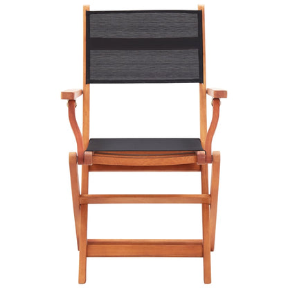 Garden Chair | Set of 8 | Black and Natural