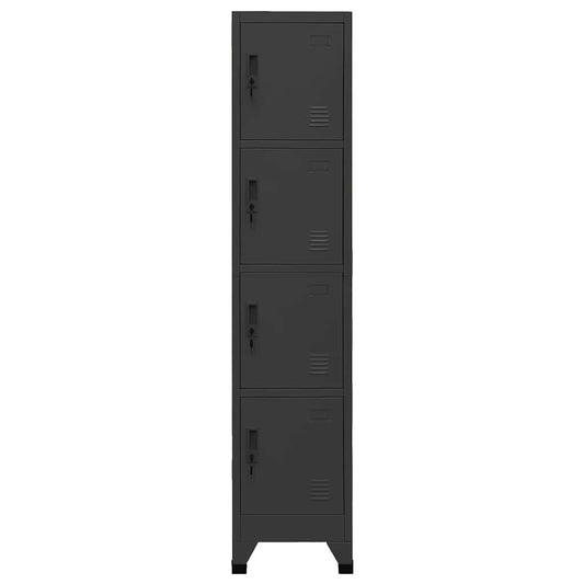 Locker Cabinet Anthracite 38x45x180 cm Steel