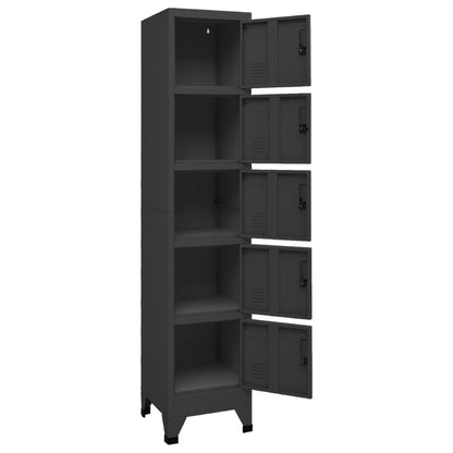 Locker Cabinet Anthracite 38x40x180 cm Steel