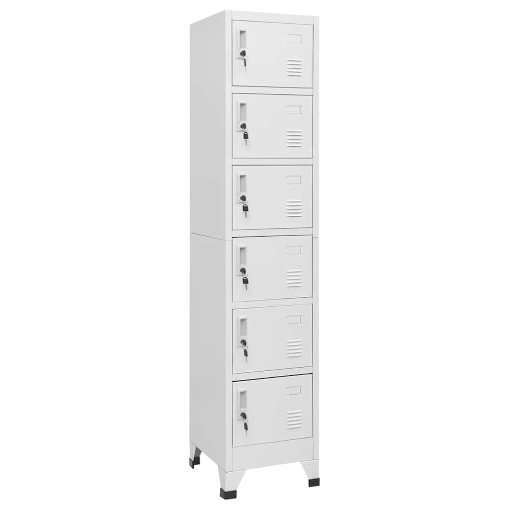Locker Cabinet Light Grey 38x40x180 cm Steel