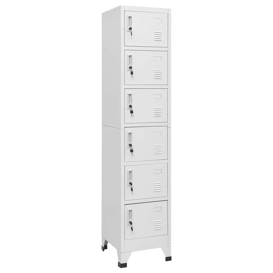 Locker Cabinet Light Grey 38x40x180 cm Steel