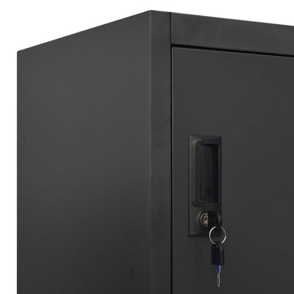 Locker Cabinet Anthracite 90x45x180 cm Steel