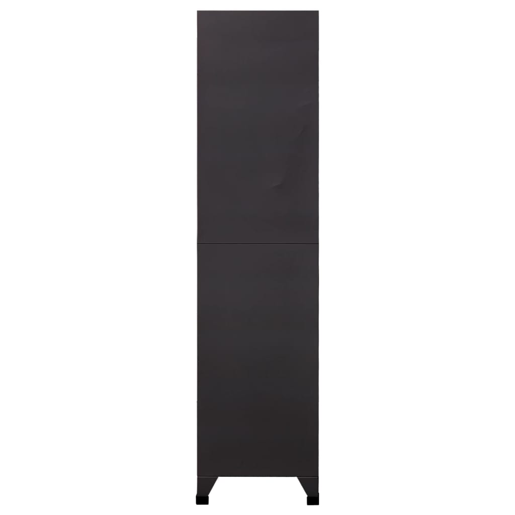 Locker Cabinet Anthracite and Red 90x40x180 cm Steel