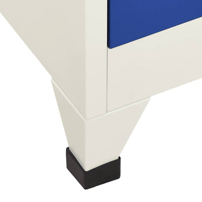 Locker Cabinet Grey and Blue 90x40x180 cm Steel