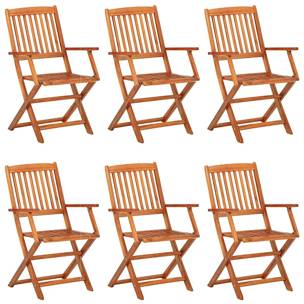 7 Piece Garden Dining Set 180x90x75 cm Solid Wood Acacia