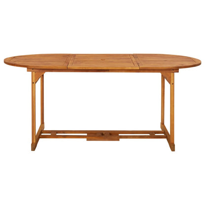 Dining Set | Natural Acacia | Solid Acacia Wood | 7 pieces |  Foldable