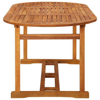 Dining Set | Natural Acacia | Solid Acacia Wood | 7 pieces |  Foldable