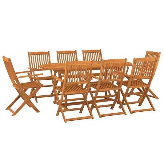 Dining Set | Natural Wood | Solid Acacia wood | Large | Foldable