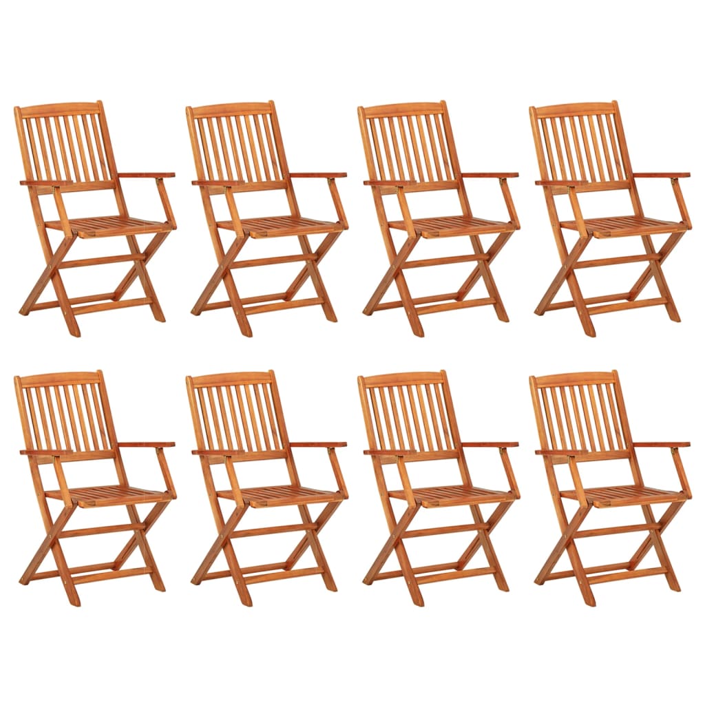 Dining Set | Natural Wood | Solid Acacia wood | Large | Foldable