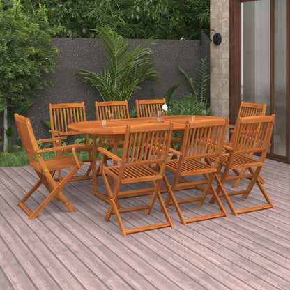 Dining Set | Natural Wood | Solid Acacia wood | Large | Foldable