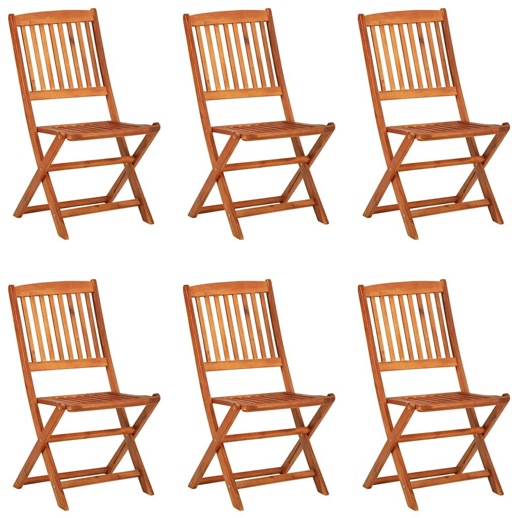 Dining Set | Natural wood | Solid acacia wood | Large | Foldable