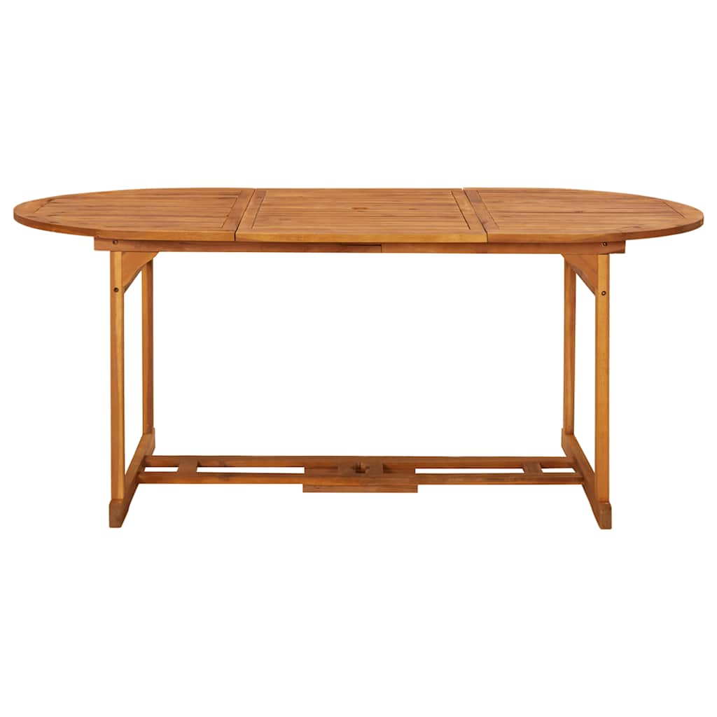 Dining Set | Natural wood | Solid acacia wood | Large | Foldable