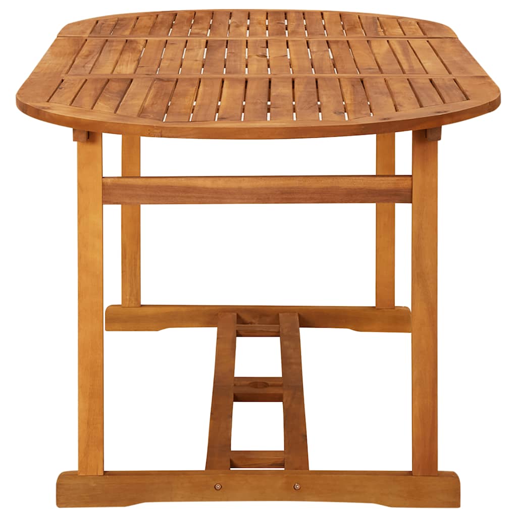 Dining Set | Natural wood | Solid acacia wood | Large | Foldable