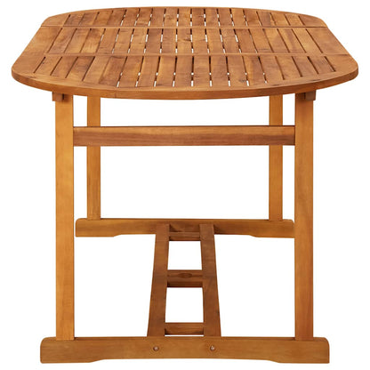 Dining Set | Natural wood | Solid acacia wood | Large | Foldable